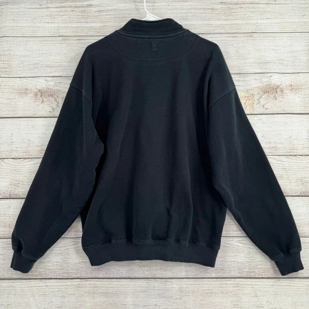 Vintage Y2K Gear For Sports Corvette Quarter Zip Mens XL Black 50th Anniversary